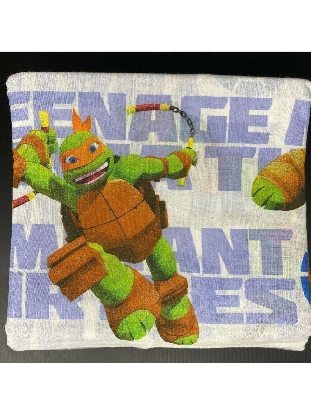 Nickelodeon Teenage Mutant Ninja Turtle Twin FLAT sheet cutter craft fabric 2015